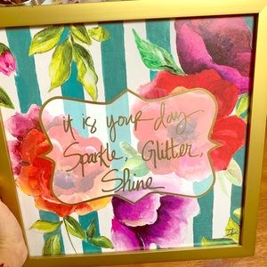 Trendy quoted framed canvas (Hobby Lobby find)